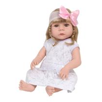 Boneca Reborn Realista Loira Enxoval Completo Vários Itens Boneca Reborn Realista Loira Enxoval Completo Vários Itens