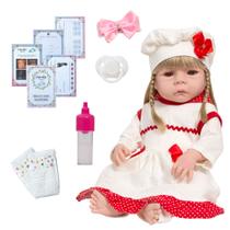 Boneca Reborn Realista Loira Xodó Vermelho Envio Imediato Boneca Reborn Realista Loira Xodó Vermelho Envio Imediato