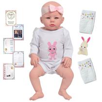 Boneca Reborn Realista Menina Abigail Com Pelúcia 10 Itens