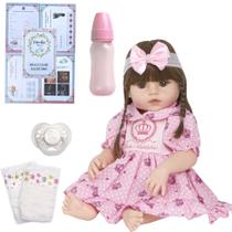Boneca Reborn Realista Menina Bebê Recem Nascido 52cm Banho Boneca Reborn Realista Menina Bebê Recem Nascido 52cm Banho