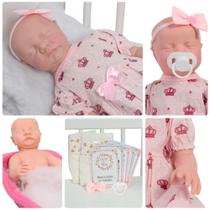 Boneca Reborn Realista Menina Dormindo Com Lindo Vestido