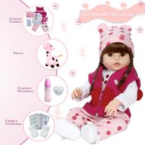 Boneca Reborn Realista Menina Girafinha Fala 30 Frases Itens