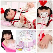 Boneca Reborn Realista Morena Princesa Enxoval Completo Luxo Boneca Reborn Realista Morena Princesa Enxoval Completo Luxo
