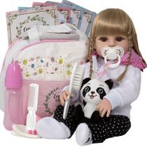 Boneca Reborn Realista Pandinha Vinil 21 Itens Boneca Reborn Realista Pandinha Vinil 21 Itens