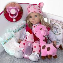 Boneca Reborn Realista Pano Exoval Completo + Acessorios