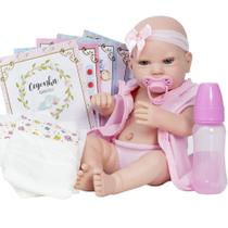 Boneca Reborn Realista Princesa Baby Menina 18 Acessórios - Cegonha Reborn Dolls