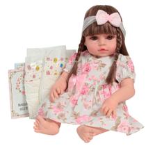 Boneca Reborn Realista Princesa Valentina Cabelo Longo