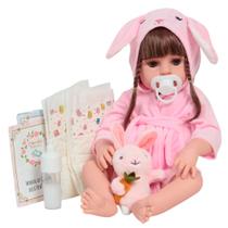 Boneca Reborn realista Saída de Banho Colorida Com Pelúcia Boneca Reborn realista Saída de Banho Colorida Com Pelúcia