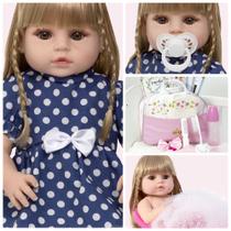 Boneca Reborn Realista Silicone Diversos Acessórios Barata Boneca Reborn Realista Silicone Diversos Acessórios Barata