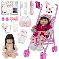 Boneca Reborn Realista Silicone Girafinha + 23 Acessórios