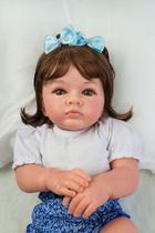 Boneca reborn realista tecido cabelo fio a fio artesanal Boneca reborn realista tecido cabelo fio a fio artesanal
