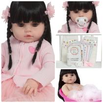 Boneca Reborn Realista Valentina Morena Gatinha Pode Banho