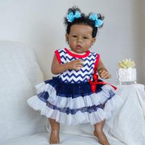 Boneca Reborn Rebornova Black Girl 51 cm com corpo macio