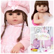 Boneca Reborn Recém Nascida Com Bolsa Maternidade 24 Itens Boneca Reborn Recém Nascida Com Bolsa Maternidade 24 Itens