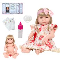 Boneca Reborn Recém Nascida Linda Com Chupeta 13 Itens