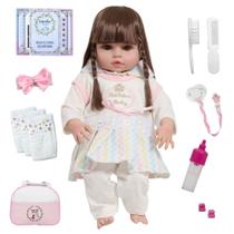Boneca Reborn Recém Nascida Olho Castanho Conjunto Arco Íris Boneca Reborn Recém Nascida Olho Castanho Conjunto Arco Íris