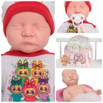 Boneca Reborn Recém Nascida Pode Dar Banho Enxoval Completo