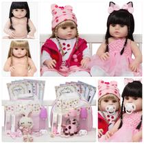 Boneca Reborn Recém Nascida Princesa Gêmeas 44 Acessórios Boneca Reborn Recém Nascida Princesa Gêmeas 44 Acessórios