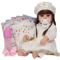 Boneca Reborn Silicone Gatinha 46cm Completa Recem Nascida Boneca Reborn Silicone Gatinha 46cm Completa Recem Nascida