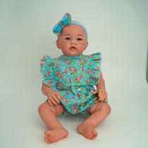 Boneca reborn super realista corpo silicone com enxoval