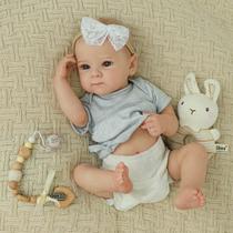 Boneca Reborn WOOROY realista de silicone de 50 cm para meninas com mais de 3 anos