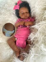 Boneca Reborn Zero Pam preta, corpo totalmente em silicone, 50 cm Boneca Reborn Zero Pam preta, corpo totalmente em silicone, 50 cm