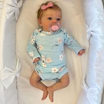 Boneca recém-nascida renascida, menina, soma de 18 polegadas com olhos azuis 43 cm e 1 kg Boneca recém-nascida renascida, menina, soma de 18 polegadas com olhos azuis 43 cm e 1 kg