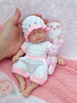 Boneca renascida de corpo inteiro em silicone em miniatura Newtotlove 7 polegadas