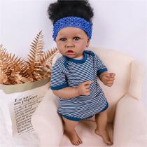 Boneca Renascida MAIHAO Black Girl afro-americana 55cm