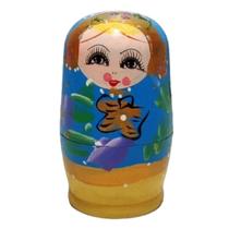 Boneca Russa Matrioska Azul Royal 11,0 cm Boneca Russa Matrioska Azul Royal 11,0 cm