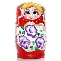 Boneca Russa Matrioska Vermelha Cardeal 11,0 cm Boneca Russa Matrioska Vermelha Cardeal 11,0 cm