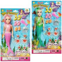 Boneca sereia beauty mermaid com calcado + escova e acessorios 14 pecas - MOHNISH Boneca sereia beauty mermaid com calcado + escova e acessorios 14 pecas - MOHNISH