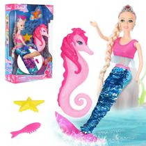 Boneca sereia BETTINA Princess com cauda que muda de cor 29 cm Boneca sereia BETTINA Princess com cauda que muda de cor 29 cm