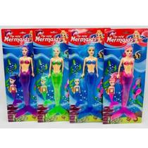 Boneca Sereia Com Led + Filha E Acessórios Boneca Sereia Com Led + Filha E Acessórios