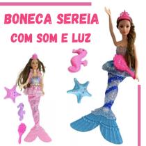 Boneca Sereia com Som e Luz - Happy Girl