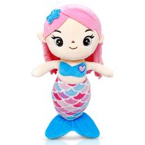 Boneca Sereia De Pelúcia 40cm Grande Rosa Roxa Fofinha Presente Infantil Meninas Boneca Sereia De Pelúcia 40cm Grande Rosa Roxa Fofinha Presente Infantil Meninas