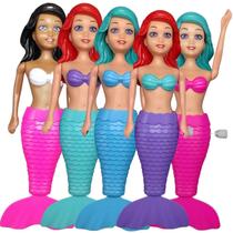 Boneca sereia encantada para banho a corda dp play akt3638 ark brasil