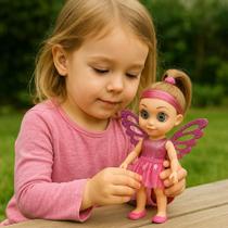 Boneca Sereia Fada Bailarina Infantil Brinquedo Barbie Vestido Menina Criança Presente Urso Pelúcia