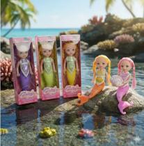 Boneca Sereia Maggie 13cm Encantadora e Brilhante