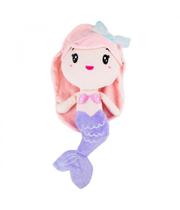 Boneca Sereia Rosa de Cauda Lilás Pelúcia 33cm