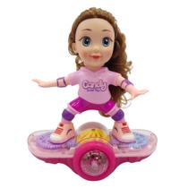 Boneca Skatista Candy Skate com Luz e Som