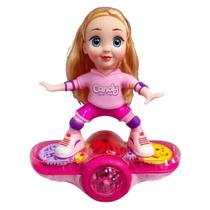Boneca Skatista Candy Skate com Luz e Som