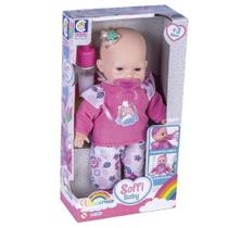 Boneca Soffi Baby Unicornio com Mamadeira e Chupeta Cotiplas