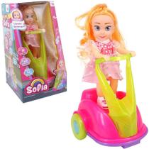 Boneca Sofia No Patinete Bate E Volta Com Som E Luz A Pilha - Wellkids