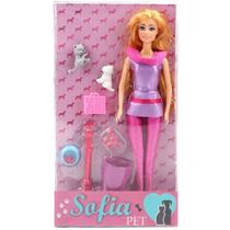 Boneca sofia pet c/acess.cx 18x32cm 6889