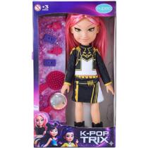 Boneca Sora Rosa e Acessórios K-Pop Trix Gold Pupee Boneca Sora Rosa e Acessórios K-Pop Trix Gold Pupee