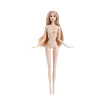 Boneca Supermodelo Nua De 32cm, 16 Articulações Móveis, Cabelos Longos, Pele Branca, Brinquedos Para