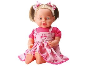 Boneca TALK BABY Frases 44CM com Corpo de Tecido e Som