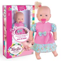 Boneca Tarcila Sons de Bebê com Chupeta Cuidar e Amar Milk