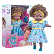 Boneca Tayla Negra Cabelo Cacheado Castanho 48cm Original - Cotiplás Boneca Tayla Negra Cabelo Cacheado Castanho 48cm Original - Cotiplás
